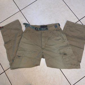 VTG Authentic Abercrombie & Fitch Cargo Convertible Paratroop Pants, TAN 32X30